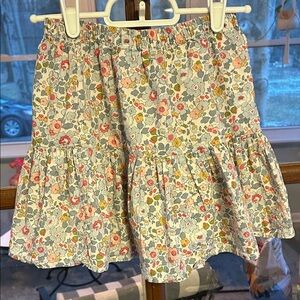 Peek Floral Tiered Cotton Skirt - Light Blue Multi